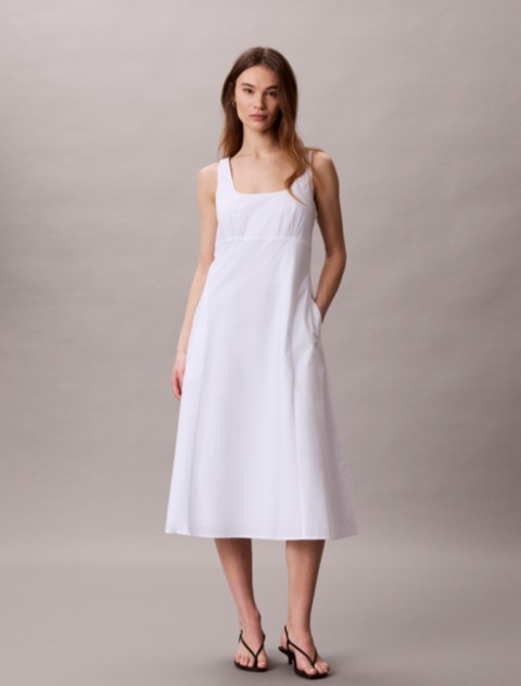 Женские платья Calvin Klein Cotton Poplin Sleeveless Midi Dress