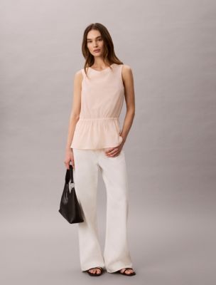 Женские блузки Calvin Klein Cotton Poplin Sleeveless Blouse — фото 2
