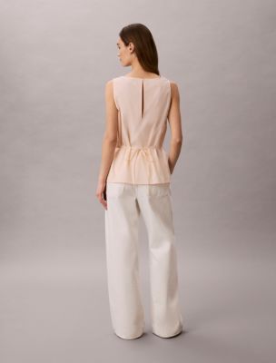 Женские блузки Calvin Klein Cotton Poplin Sleeveless Blouse — фото 3