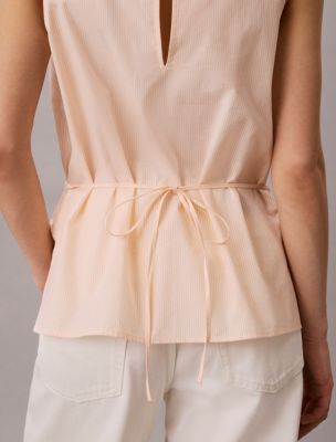 Женские блузки Calvin Klein Cotton Poplin Sleeveless Blouse — фото 4