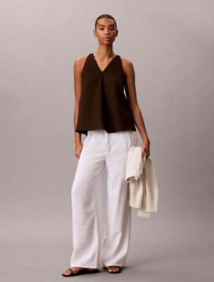 Женские топы Calvin Klein Linen Blend Sleeveless Top — фото 3