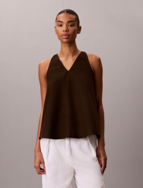 Женские топы Calvin Klein Linen Blend Sleeveless Top