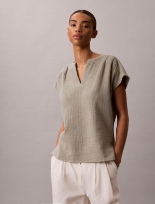 Double Gauze Relaxed T-Shirt, Shadow