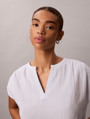 Женские топы Calvin Klein Double Gauze Relaxed Top — фото 2