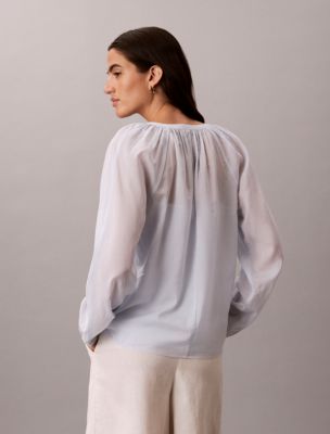 Женские топы Calvin Klein Light Cotton Blend Popover Top — фото 4