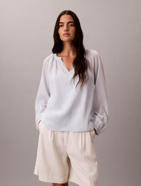 Женские топы Calvin Klein Light Cotton Blend Popover Top