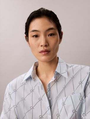 Женские рубашки Calvin Klein Cotton Poplin Relaxed Button-Down Shirt — фото 2
