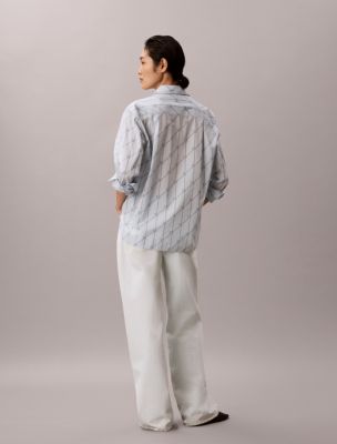 Женские рубашки Calvin Klein Cotton Poplin Relaxed Button-Down Shirt — фото 4