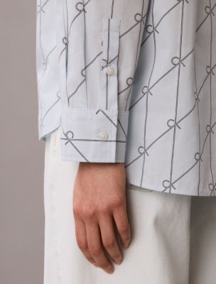 Женские рубашки Calvin Klein Cotton Poplin Relaxed Button-Down Shirt — фото 5