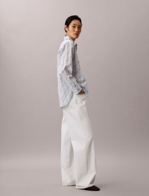 Женские рубашки Calvin Klein Cotton Poplin Relaxed Button-Down Shirt — фото 6