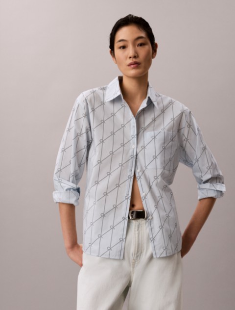 Женские рубашки Calvin Klein Cotton Poplin Relaxed Button-Down Shirt