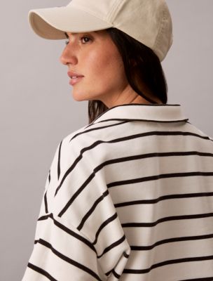 Женские топы Calvin Klein Striped Monogram Terry Cropped Top — фото 5