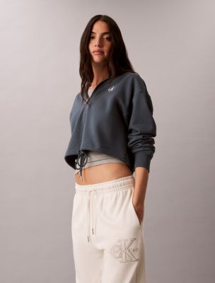 Женские худи Calvin Klein Monologo Terry Cropped — фото 5