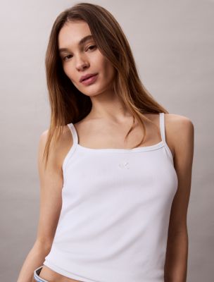 Женские топы Calvin Klein Monogram Ribbed Tank Top — фото 2