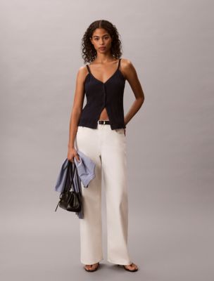 Женские топы Calvin Klein Crochet Button-Down Tank Top — фото 3