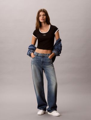 Женские футболки Calvin Klein Monologo Graphic Slim T-Shirt — фото 5