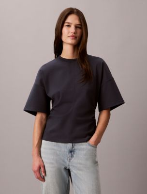 Logo Jacquard Boxy T-Shirt, India Ink