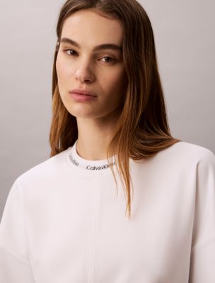 Женские футболки Calvin Klein Logo Jacquard Boxy T-Shirt — фото 4