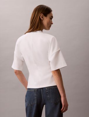 Женские футболки Calvin Klein Logo Jacquard Boxy T-Shirt — фото 5
