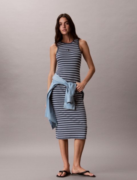 Женские платья Calvin Klein Monologo Rib Stripe Midi Dress