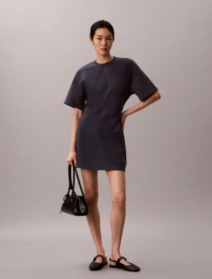 interlock shirt dress PANGAIA - Womens Interlock T-Shirt DressOff-White