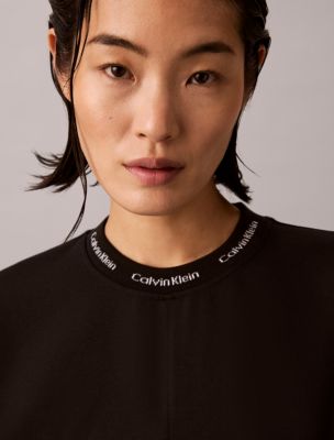 Женские платья Calvin Klein Logo Rib Interlock T-Shirt Dress — фото 3