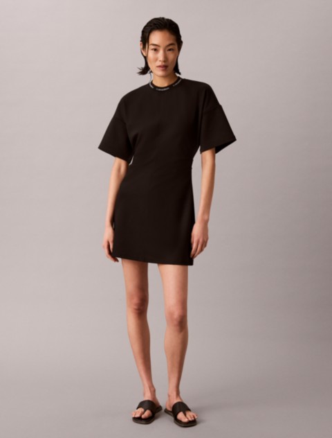 Женские платья Calvin Klein Logo Rib Interlock T-Shirt Dress
