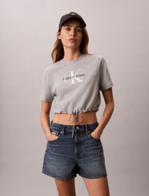 Monologo Cropped T-Shirt, Heroic Grey Heather