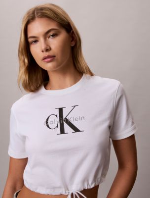 Женские футболки Calvin Klein Monologo Cropped T-Shirt — фото 2