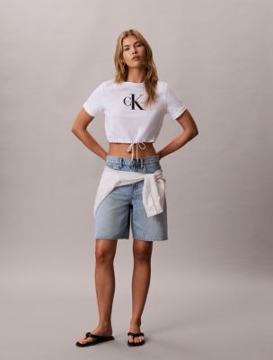 Женские футболки Calvin Klein Monologo Cropped T-Shirt — фото 3