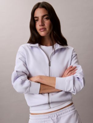 Logo Tape Full Zip Sweatshirt, Lacey Lilac