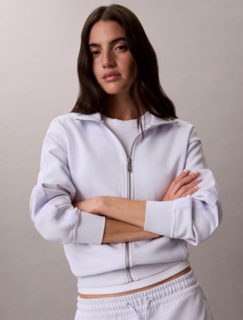 Женские худи Calvin Klein Logo Tape Full Zip Sweatshirt