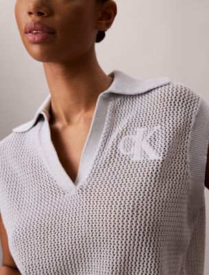 Женские топы Calvin Klein Monogram Crochet Cropped Top — фото 6