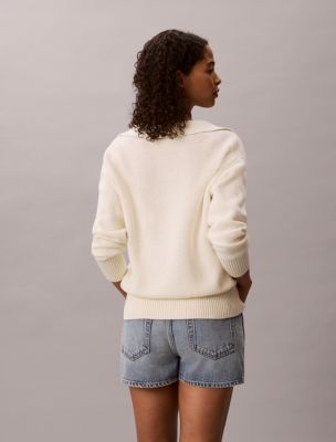 Женские свитеры Calvin Klein Textured Relaxed Polo Sweater — фото 4