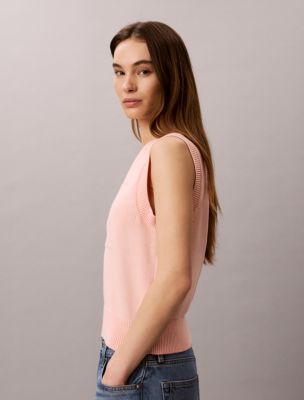 Женские топы Calvin Klein Textured Monogram Tank Top — фото 4
