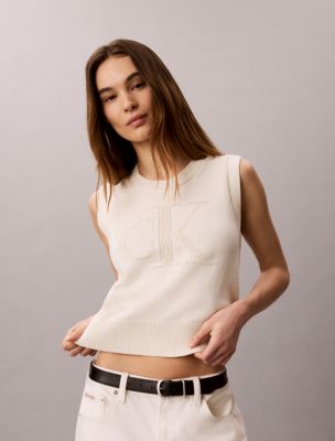 Textured Monogram Tank Top, Tofu