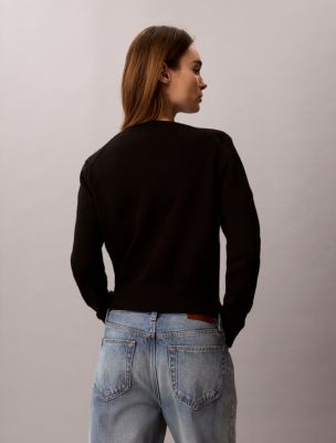 Женский свитер Calvin Klein Monologo Outline, цвет: Чёрный — фото 5