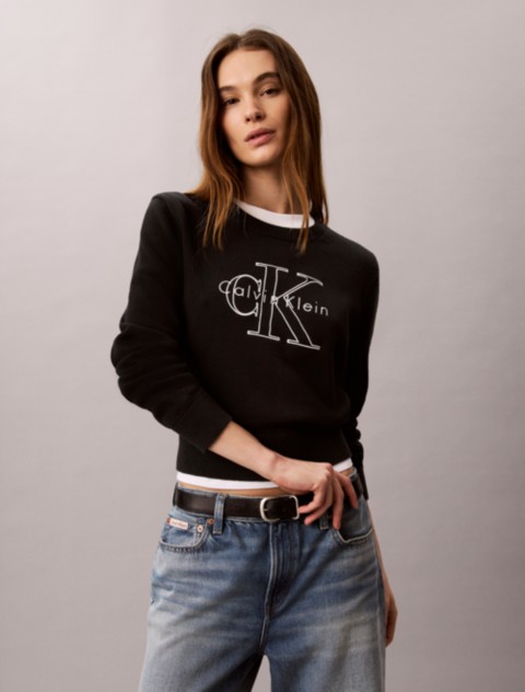Женские свитеры Calvin Klein Monologo Outline Sweater