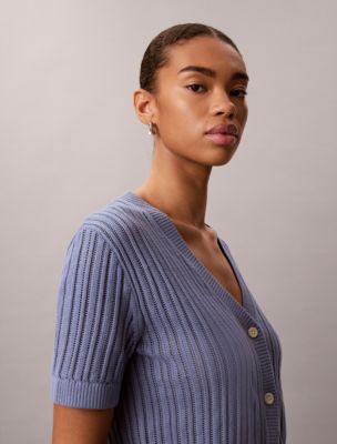 Женские свитеры Calvin Klein Open Stitch Button-Down Sweater — фото 2