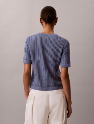 Женские свитеры Calvin Klein Open Stitch Button-Down Sweater — фото 4