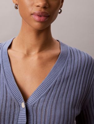 Женские свитеры Calvin Klein Open Stitch Button-Down Sweater — фото 5