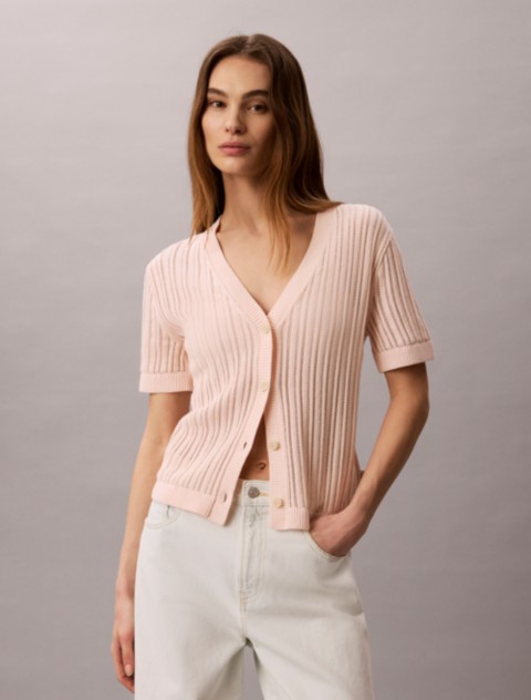 Женские свитеры Calvin Klein Open Stitch Button-Down Sweater