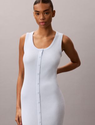 calvin klein cotton midi dress Cotton Contour Midi Dress