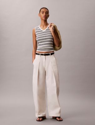 Rib V-Neck Tank Top - thumbnail 4