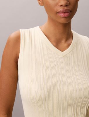 Женские топы Calvin Klein Rib V-Neck Tank Top — фото 2