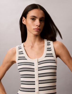 Женские платья Calvin Klein Smooth Cotton Stripe Midi Dress — фото 3