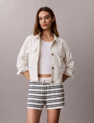 Женские шорты Calvin Klein Stripe Rib Pull-On Shorts — фото 2