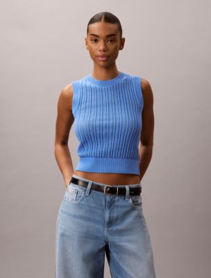 Open Stitch Sweater Tank, Marina