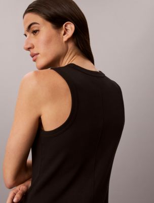 Женские платья Calvin Klein Embroidered Monogram Rib Midi Tank Dress — фото 2
