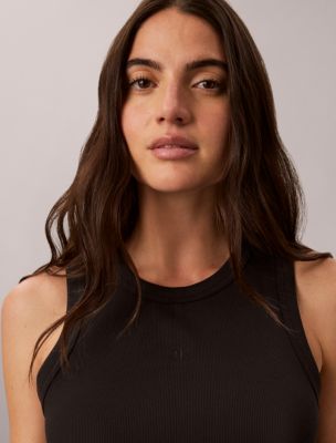 Женские платья Calvin Klein Embroidered Monogram Rib Midi Tank Dress — фото 4